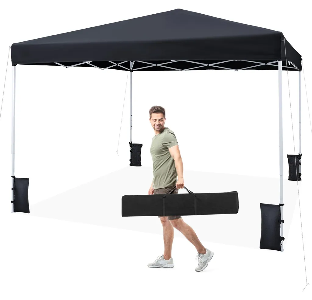 Pavillon pliable COSTWAY 3 x 3 m réglable avec protection UV 50+ et sac