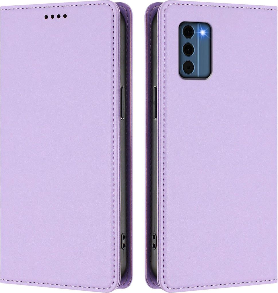 Handyhülle für Nokia C300, Kunstleder Klapphülle Stoßfeste Magnetische Hülle mit Ständer Violett
