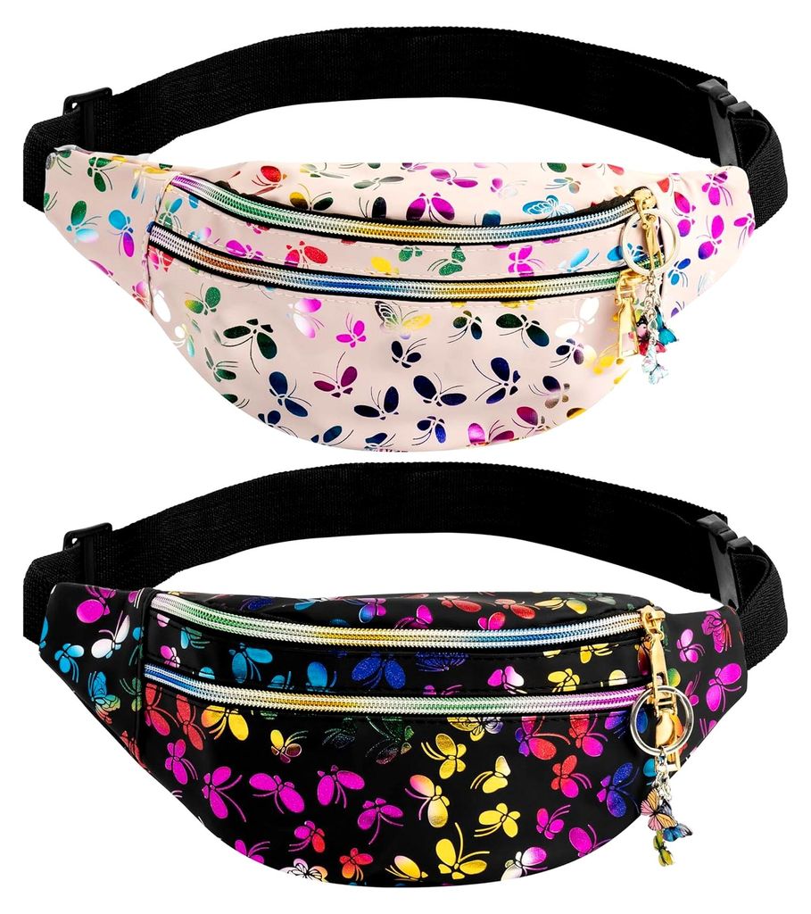 2 Stück Glitzer Bauchtasche für Damen Mädchen, Produktbild 