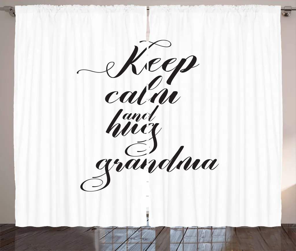 Tenda ABAKUHAUS Nonna Calligrafia 280x175 cm Bianco Nero Rustica