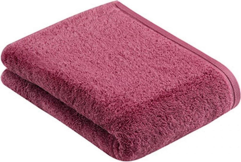 Vossen 118085 | Duschtuch Vegan Life Duschtuch, 67 x 140 cm - Farbe: Blackberry - Größe: 67 x 140 cm