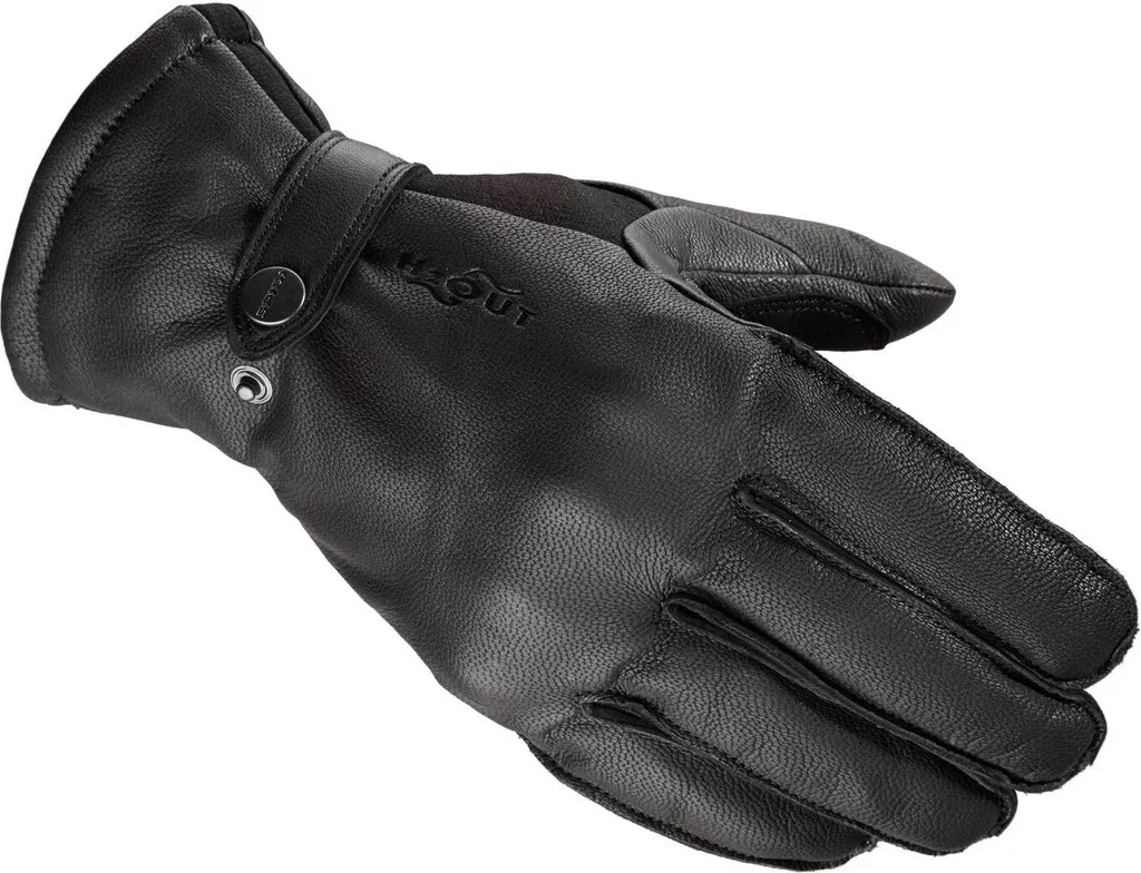 Gants moto en cuir Spidi Classic noir, parfaits pour le confort