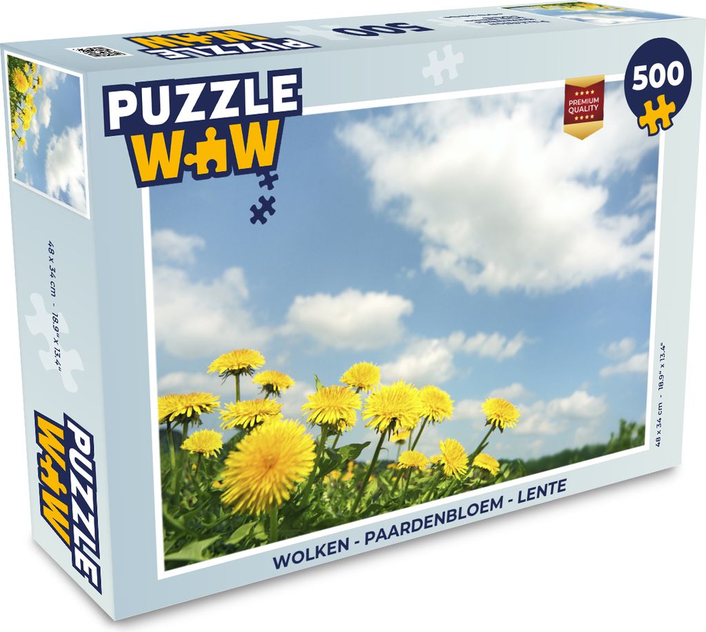 MuchoWow Puzzle 500 Teile Wolken - Löwenzahn - Frühling - 500 Teile - Kinder - Selberbauen - Puzzlespiele