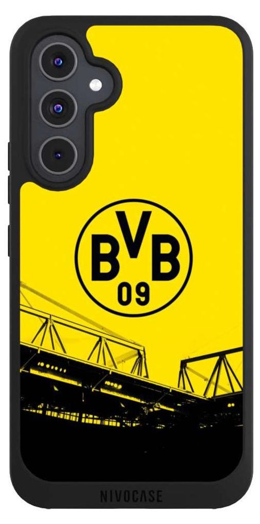 NIVOCASE Handyhülle für Samsung Galaxy A54 5G Hülle NIVOpure Case Schwarz BVB Borussia Dortmund Fanartikel