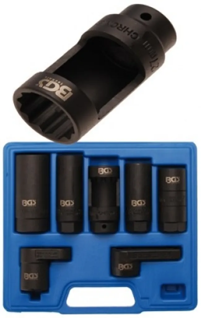 Jeu de douilles pour sonde lambda BGS 1140 - Kit extracteur 7 outils - 12