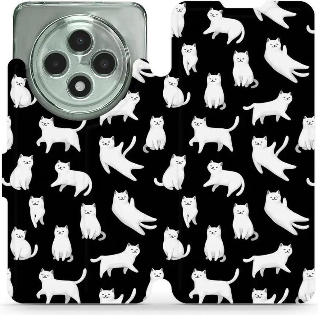 Handyhülle mit klappe für Oppo Reno 12 F, Mobiwear Book, Luna-Kätzchen