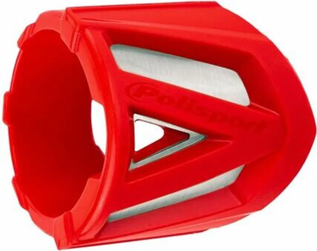 Protection de Silencieux Moto Polisport Rouge - Pare-chaleur Universel