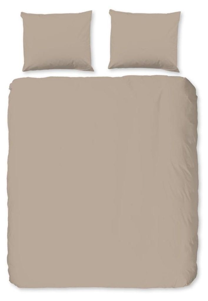 Good Morning Dekbedovertrek "Uni" - Bruin - (200x220 cm) - Productafbeelding 