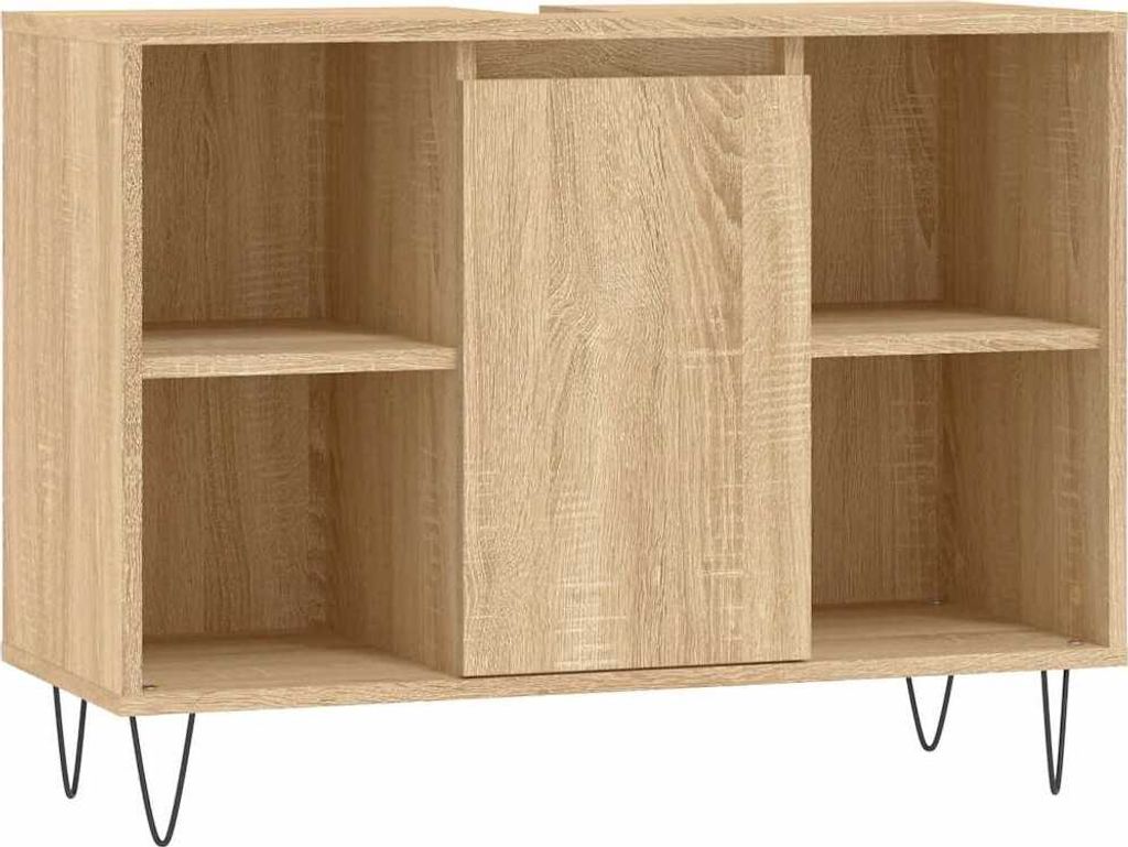 vidaXL Koupelnová skříňka Sonoma Oak 80x33x60 cm Materiál Obrázek produktu 