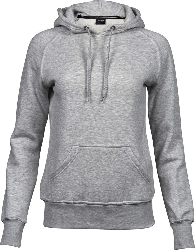 Tee Jays - Sweatshirt mit Kapuze für Damen Raglanärmel PC3427 (M) (Grau meliert)