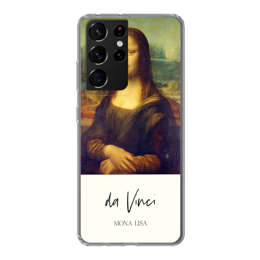 MuchoWow Handyhülle Schutzhülle Hülle für Samsung Galaxy S21 Ultra Mona Lisa - Leonardo da Vinci - Alte Meister Silikon Softcase Handy Hülle...