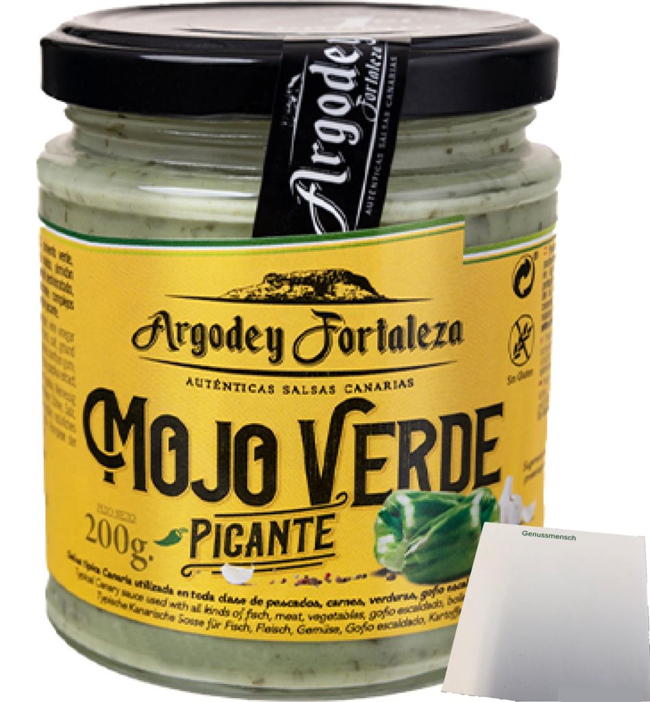 Argodey Fortaleza Mojo Rojo Grün Scharf (200g Glas) + usy Block