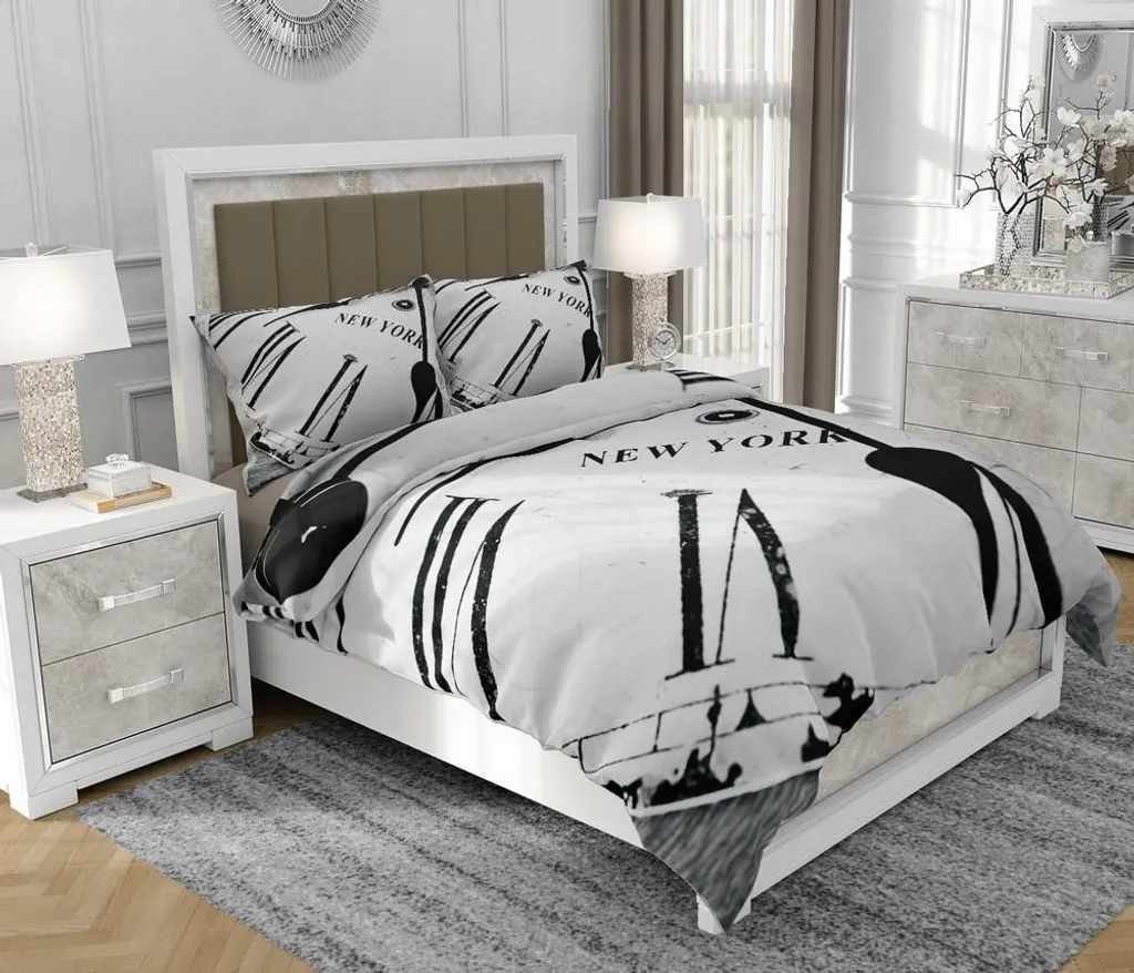 Biancheria Letto 100% Cotone 160x200 cm Ipoallergenica SOVIO So.0028