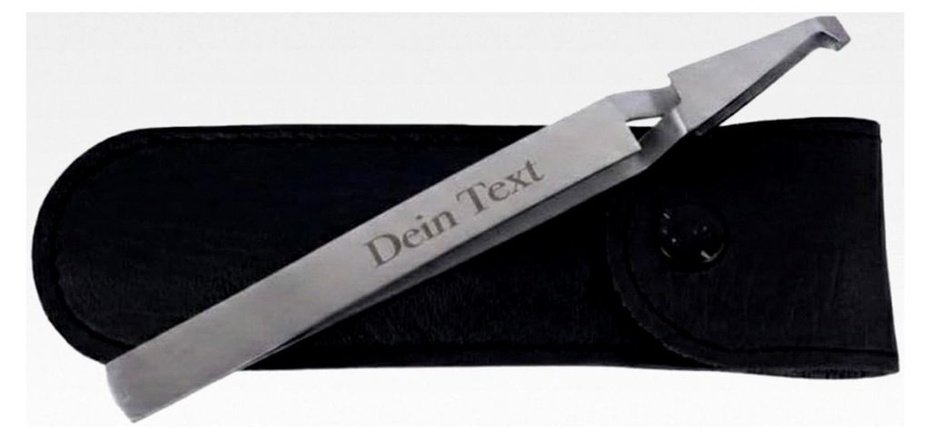 Zeckenzange für Hunde und Haustiere, Edelstahl, 13,5 cm, mit Tasche, ergonomisch, abgerundete Spitzen