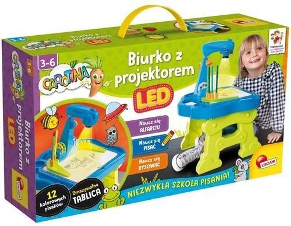 Table de Dessin Enfant Carotina avec Projecteur Lumineux LED Lisciani