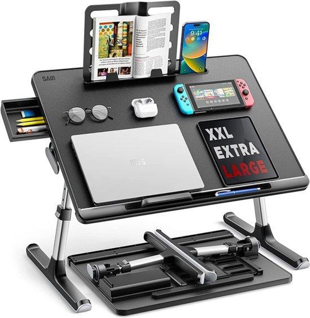 Praktische Laptoparbeitsfläche – Verstellt und Flexibel – Einzelstück – 60 x 45 cm