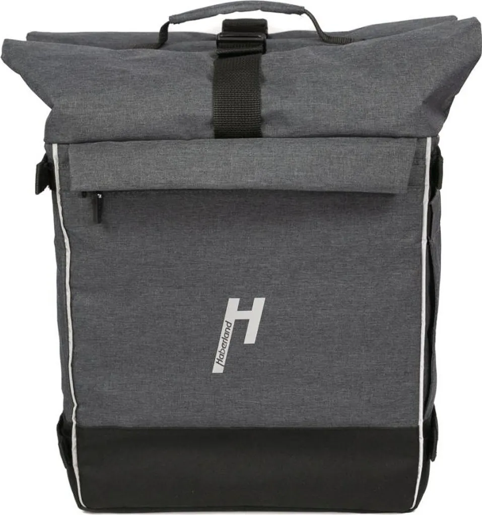 Sacoche vélo sac à dos 2 en 1 Haberland Double Loader gris anthracite