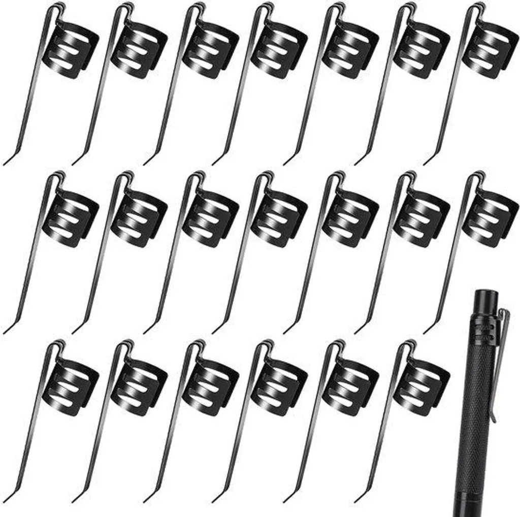Porte-bloc en métal noir ultra-robuste avec 20 clips de fixation