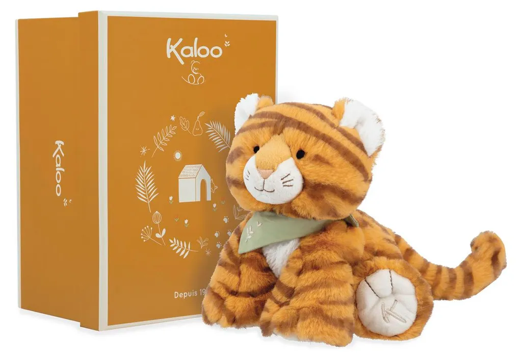 Cadeau Naissance Doudou Tigre Kaloo 17cm - Compagnon de Sommeil Bébé