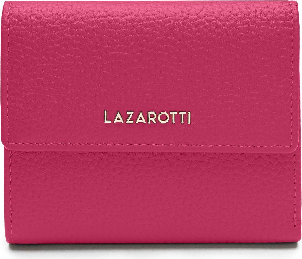 Lazarotti Leder Geldbörse Bologna Leather Wallet With 8 Card Slots Hot Pink