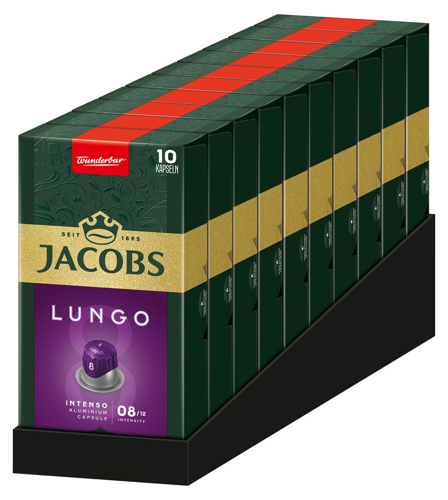 JACOBS Kapseln Lungo 8 Intenso 100 Nespresso®* kompatible Produktbild 