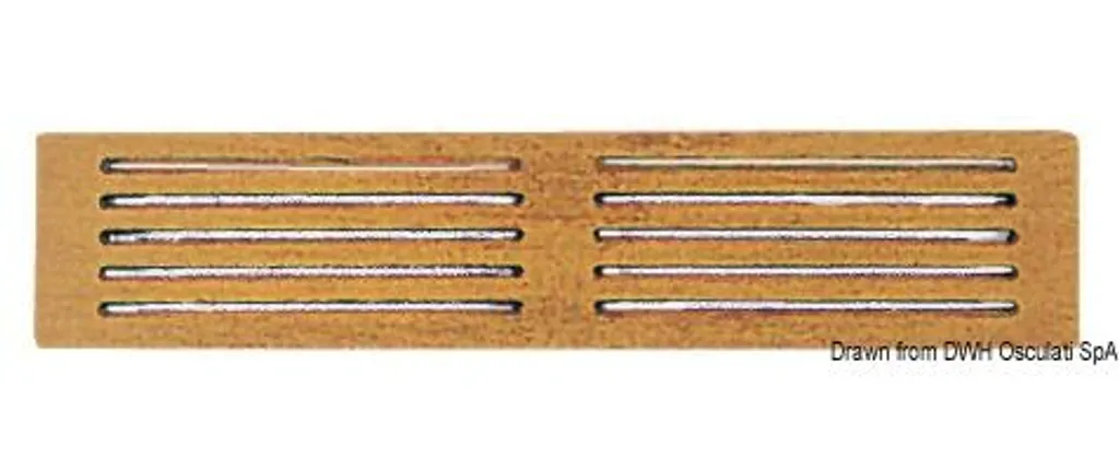 Panneau de protection teck 445x100 mm pour bateau et pont de navire