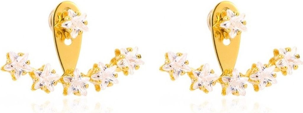 Elegante Star Bow Ohrringe in Gold - Perfekt für empfindliche Haut KP20265