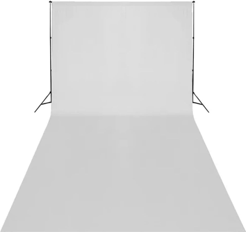 vidaXL Fotohintergrund ohne Ständer Baumwolle Weiß 600x300 Produktbild 
