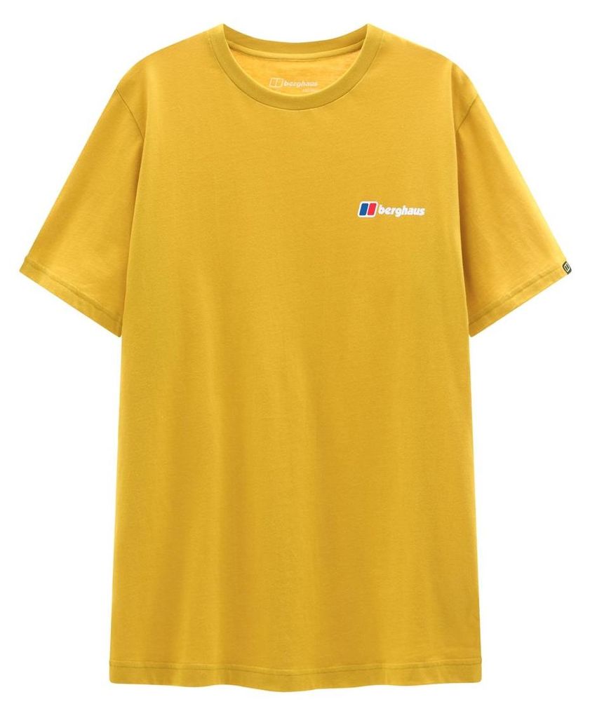 Berghaus Class Logo Short Sleeve Graphic Tee Adult Male Spiced Mustard (DkYEL, yellow), Größe L (52), 4A002001005, Berghaus
