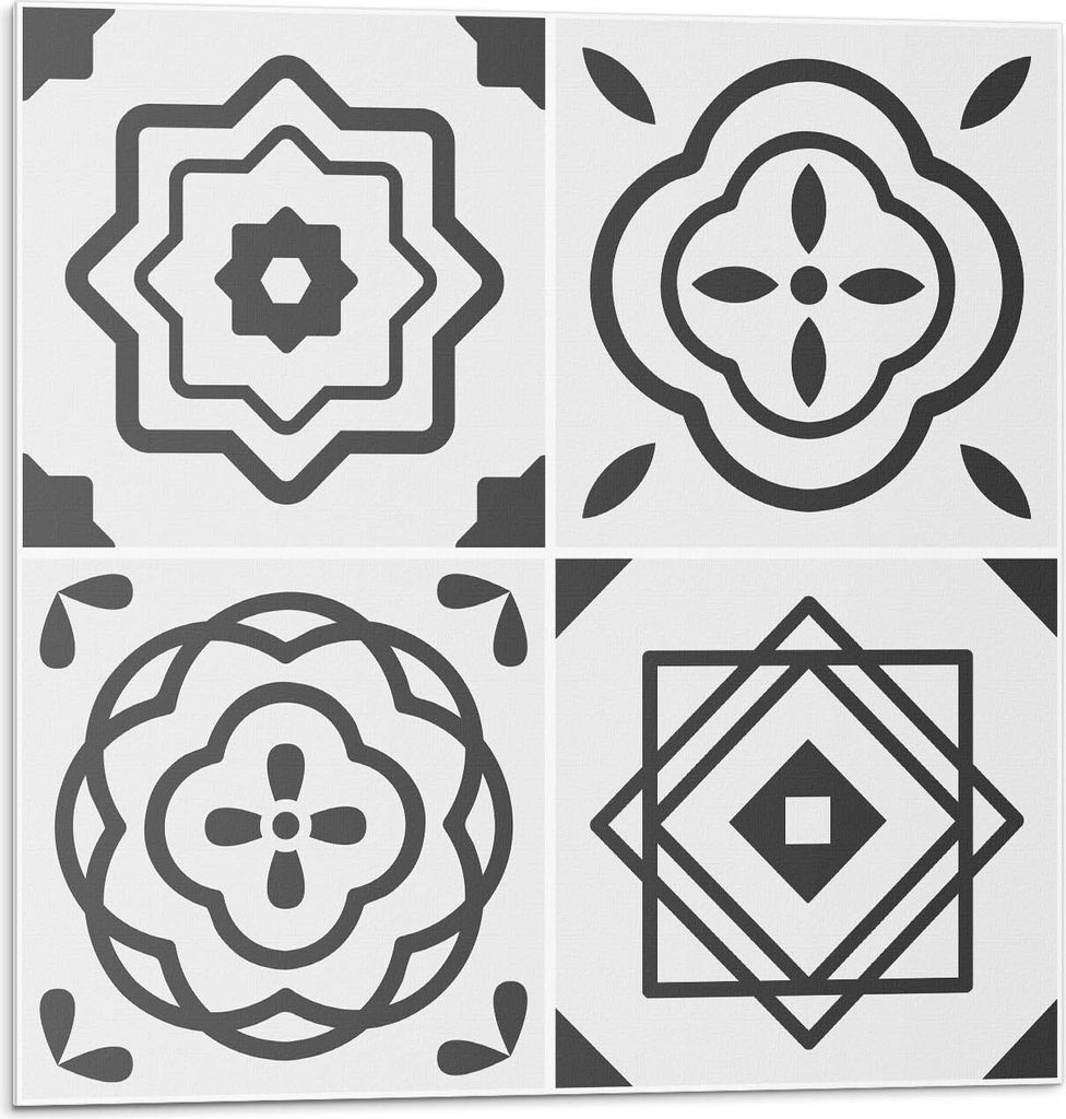 Geometrische Muster In Quadraten – Selbstklebend – Wandverkleidung – Wandpaneel – Wanddeko – Dekorative Wandpaneele – 3D Wandpaneele ...
