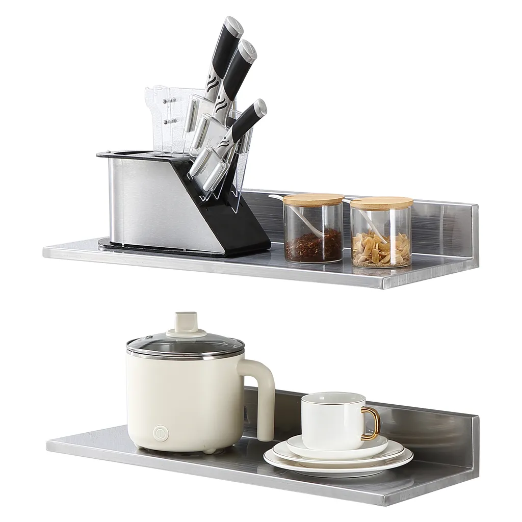 Set 2 Scaffali Galleggianti VEVOR - Porta Spezie Parete Design Inox