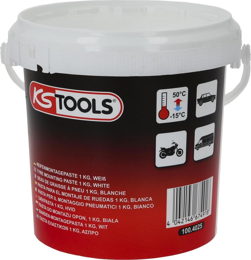 KS Tools Reifenmontagepaste 1 kg, weiß, 100.4025