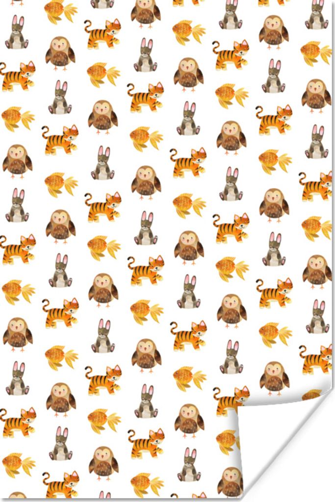 MuchoWow Poster Tiere - Muster - Farben 60x90 cm - Wanddekoration