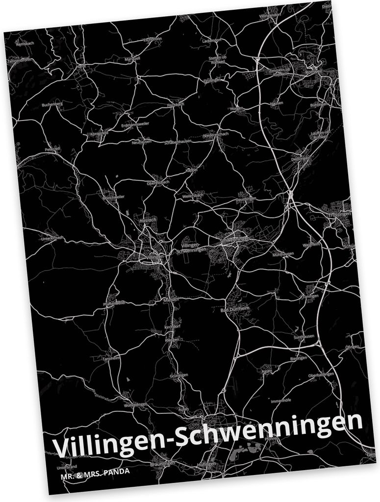 Mr. & Mrs. Panda Grußkarte Villingen-Schwenningen - Geschenk, Ansichtskarten, Postkarte, Ansichtskarte, Stadt, Fotokarte, Postkarten, Dorf Karte L...