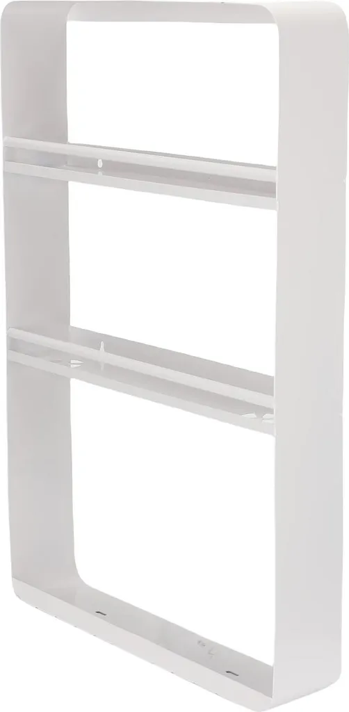 Étagère de rangement 3 niveaux acier blanc sans perçage pour WC