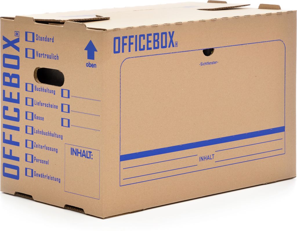 10 x Officebox® Archivbox Ordnerkarton Archivkarton Produktbild 1