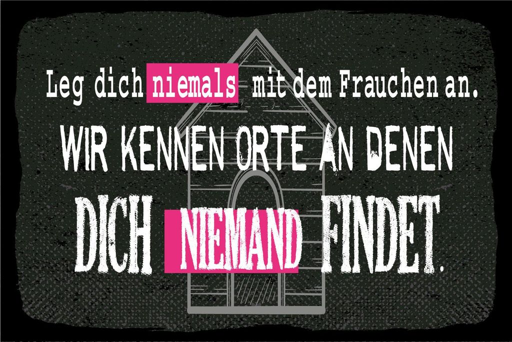 vianmo Blechschild 20x30 cm Leg dich niemals mit Frauchen an