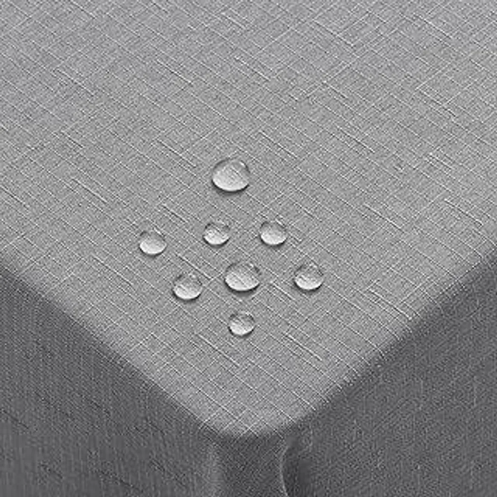 Homaxy Tovaglia Effetto Lino 100x140 Grigio - Antimacchia Idrorepellente