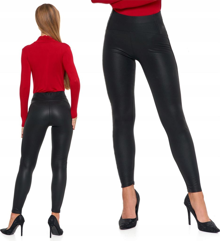 Elegante LEGGINS WOMEN'S GETRY aus Kunstleder Hoher Stand MORAJ M