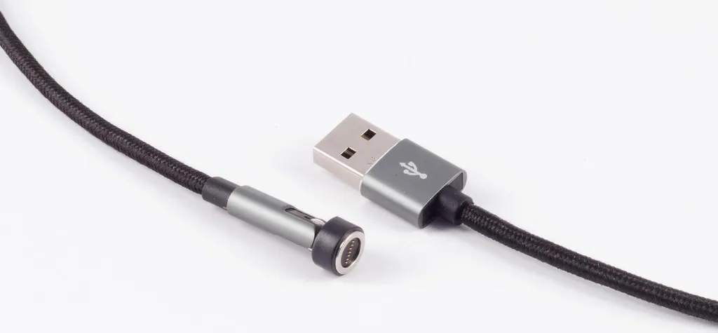 Câble USB magnétique 3 en 1 pour recharge smartphone et tablette 1m noir
