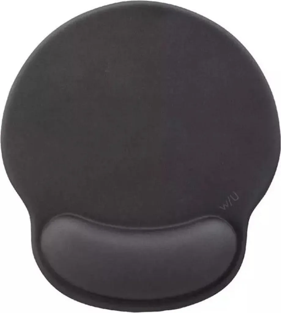 Tapis de souris W/U noir antidérapant et résistant pour usage intensif