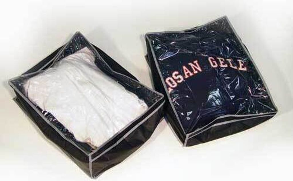 Aufbewahrungsbox 45x35x15 cm Schwarz/grau 2 Stück