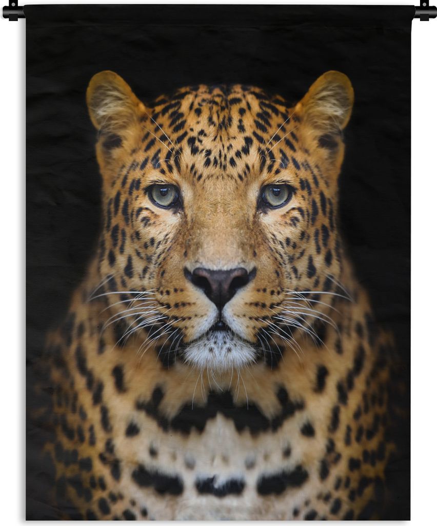 MuchoWow Wandteppich Wandbehang Panther - Tiere - Schwarz 120x160 cm Tapisserie Dekoration Wandtuch - Wohnzimmer - Moderne