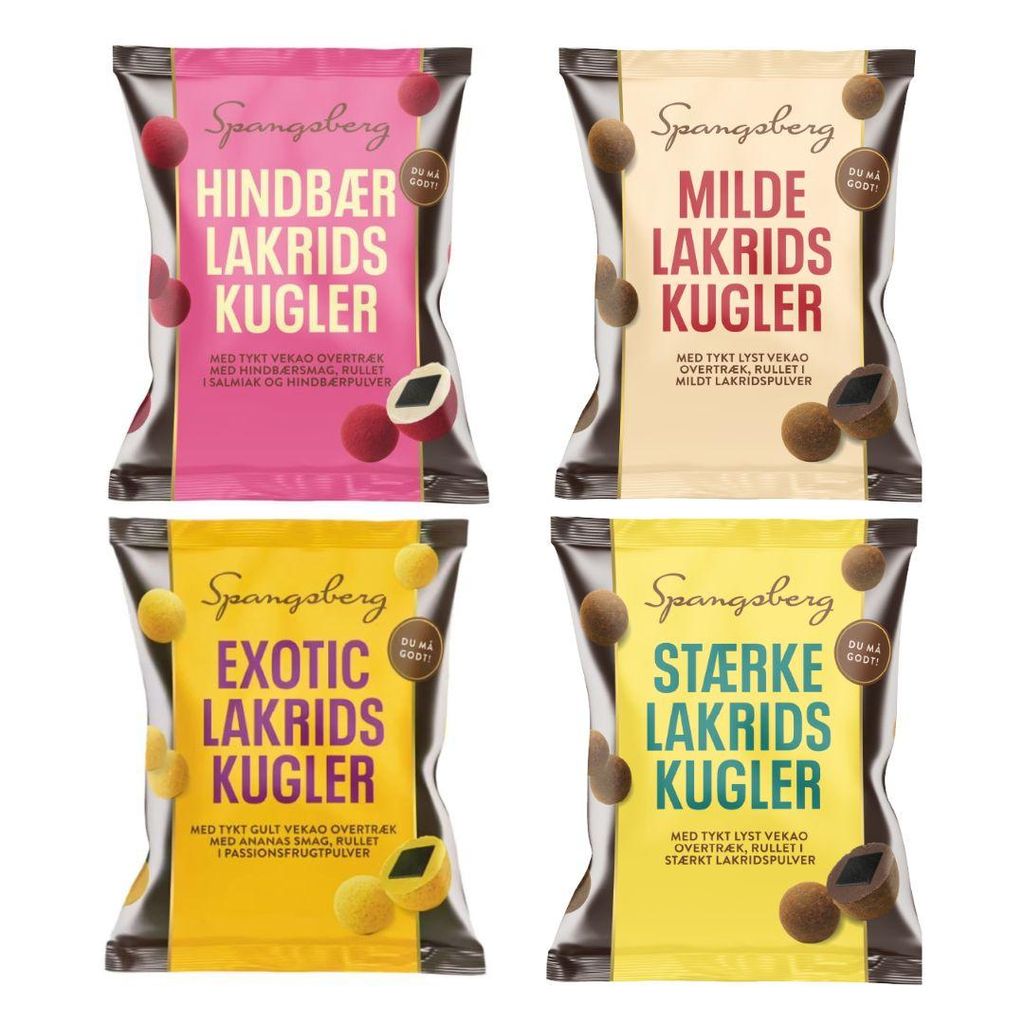 Lot de 4 boîtes de 110 g de boules de réglisse Spangsberg Image du produit 