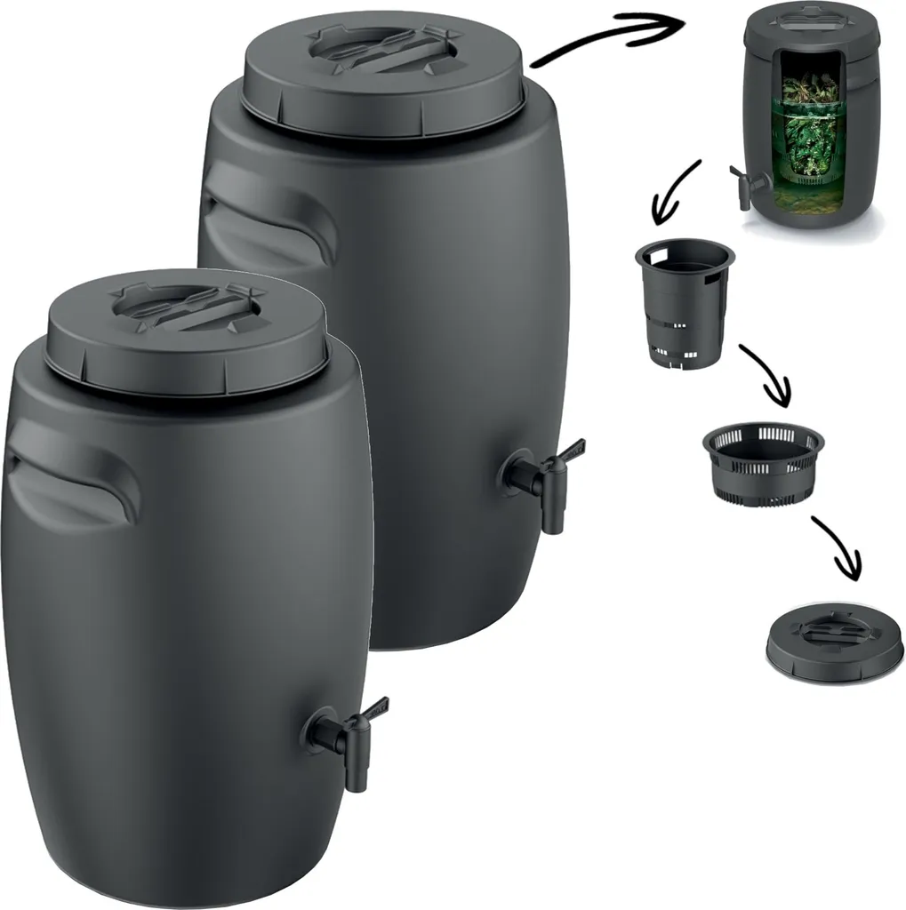 Réservoir d'engrais pour arrosage automatique 25L avec robinet - 2 pcs
