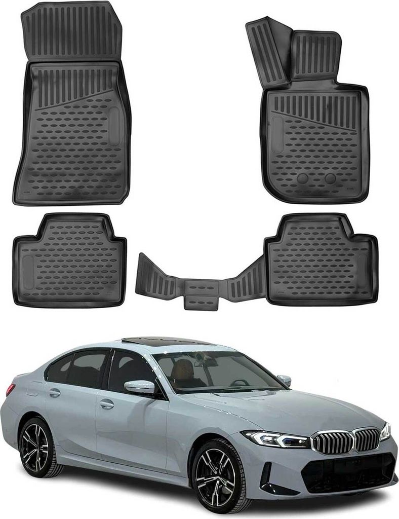 2019-2025 BMW Série 3 Limo Touring G20 G21 Tapis TPE Noir 4 Image du produit 