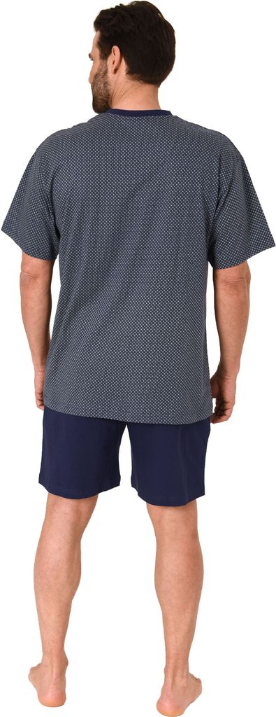 Wunderschöner Normann Herren Kurzarm Schlafanzug Shorty Pyjama in edler Optik ; gelb , 52