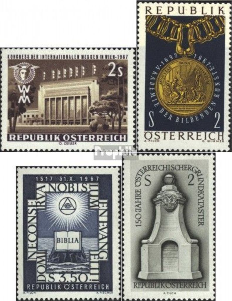 Briefmarken Österreich 1967 Mi 1247,1248,1249,1250 (kompl.Ausg.) gestempelt Sondermarken