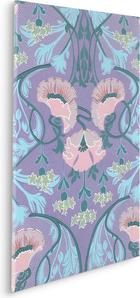 Keilrahmenbild - Mandala Mauve - Größe 60 x 90 cm Produktbild 