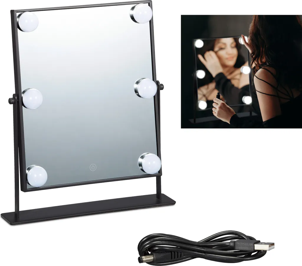 Miroir Hollywood LED à Intensité Variable pour une Lumière Parfaite